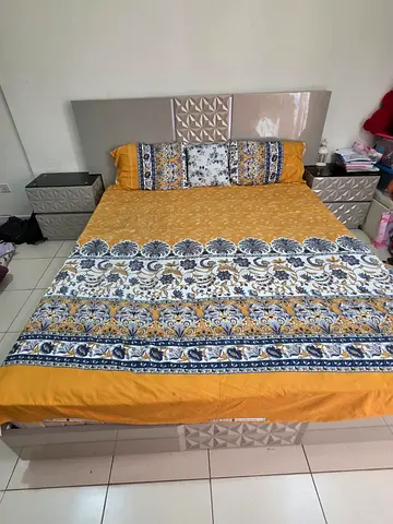 Bed Set with dressing table and cupboard for sale