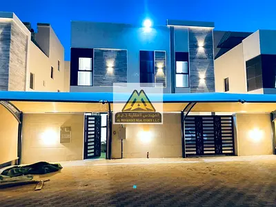 A corner commercial-residential villa for annual rent in Al Mowaihat 2 – Ajman. The villa offers a spacious layout and is suitable for family living o