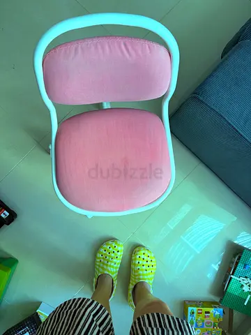Pink child learning chair, ikea — gently used
