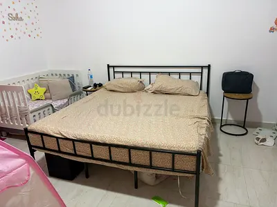 Bed frame with mattress