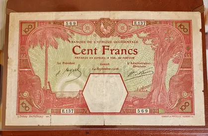 1926 French West Africa 100 Francs