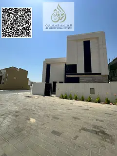 Luxury villa for annual rent in Al Zahiyah, Ajman. Prime corner location on two streets. First occup