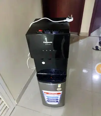 Panasonic Bottom Loading Water Dispenser – 3 Tap, Black/Silver