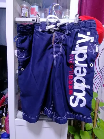 Superdry navy mens boardshorts/swim trunks - size M