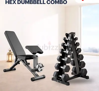 Hex Dumbbell with Bench Press