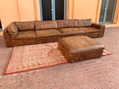 Original cow 🐄 Leather brown clour sofa
