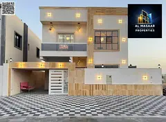 Villa with all registration and ownership fees included, ready to move in, in one of Ajman's mos