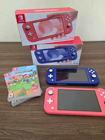 Nintendo Switch Lite with Memory Card and Game (Two Devices)