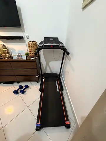 PowerMax Home Treadmill with Free Weights - Good Condition