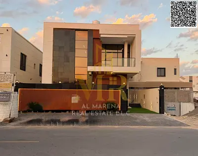 Luxury villa in Al Bahia with a modern design and master majlis, price includes registration fees