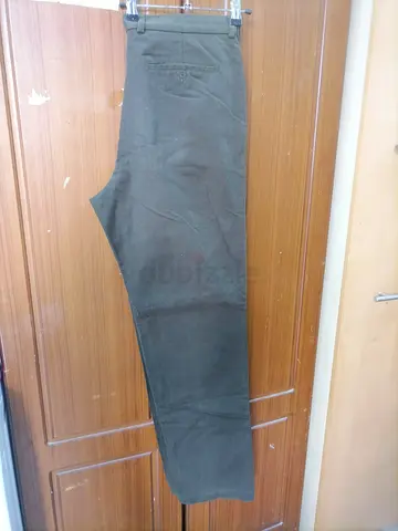 YSL Mens Olive Green Casual Trousers - Size Approx L