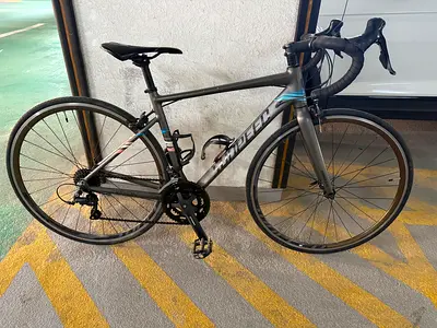 SUNPEED Used road bike , Shimano Sora 9-speed derailleur and cassette (rear section)