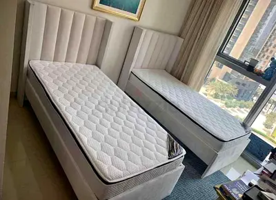 Single bedframe Headboard Designe fully customisable in soft Valvet Fabric
