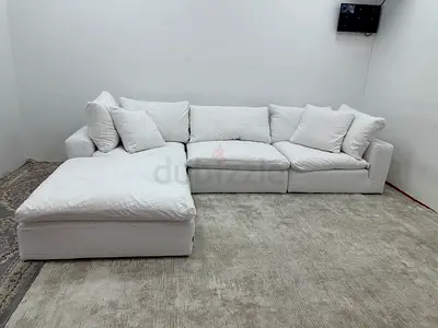 As perfect condition marina home luscious sofa with footstool