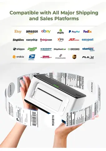 Bluetooth shipping label printer