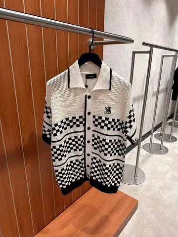 Amiri Checkered Mesh Shirt ‘White’