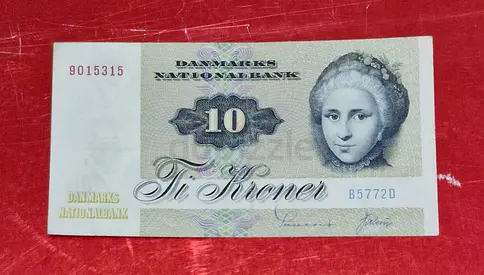 1978 Denmark 10 Kroner Banknote