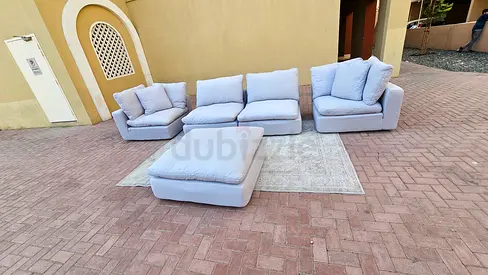 Loom collection modular feather filled sofa