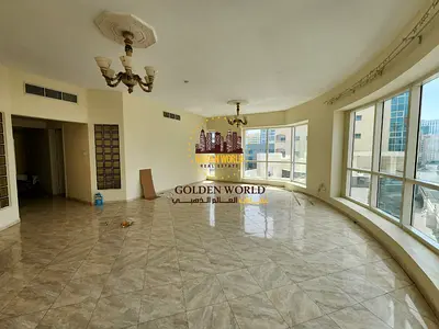 Three Bedroom Apartment for Annual Rent in Al Majaz 3 with Free AC Open Al Qasba View Maid Room Panoramic Windows Gym Swimming Pool Kids Area Spacious