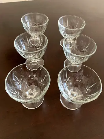 6pcs-  Fruit glass bowls/ 6pcs - Fruit tray shape bowls/1pc - dry fruit crystal bowl - FIXED RATE
