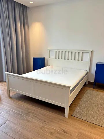 IKEA White HEMNES Queen Bed with IKEA Mattress 160 x 200 cm