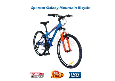 Spartan Galaxy Mountain Bicycle, Steel Alloy, Steel V-Brake, 24 inch Wheel Size - Free Delivery