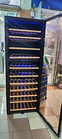 Terim latest model 220 bottle wine fridge dual temperature wooden shelves by tetete