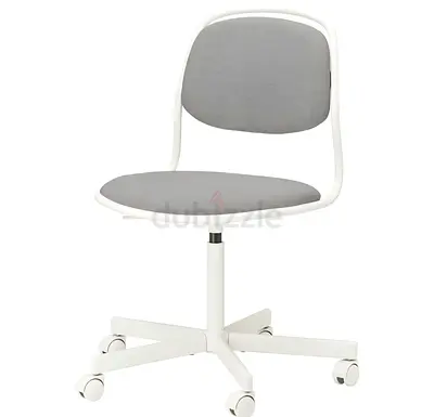 Ikea Vissle/ White and Grey Swivel Office Chair with Wheels
