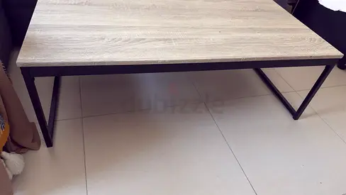 Simple Wood-Top Metal Frame Coffee Table - Light Oak Finish bought it from PAN home.