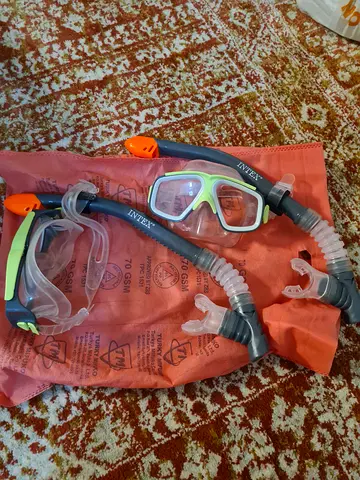 Two Snorkel Sets with Masks and Dry Snorkels – Good Condition