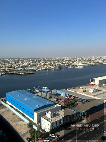 For rent in Al Khor Towers: 3 bedrooms and a living room with a sea view, a maid's room, laundry, a