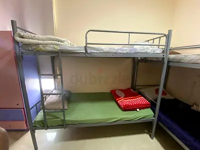 Metal Bunk Bed Frame with only 2 Mattresses given for 1 bunk bed