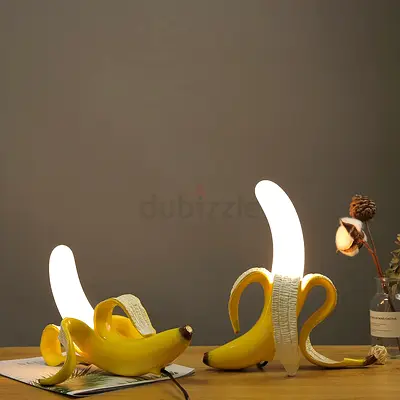 Novelty Banana Table Lamp Set of 2 - Fun Decorative Light