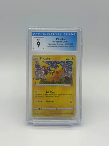 CGC Graded Pikachu Promo Pokémon Card (Grade 9) - Holographic