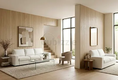 Neutral Modern Living Room Sofa set 5 Seaters