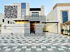 For rent a villa in Al Helio 2 in Ajman, 5 master bedrooms, a majlis, a hall, a maid's room, and