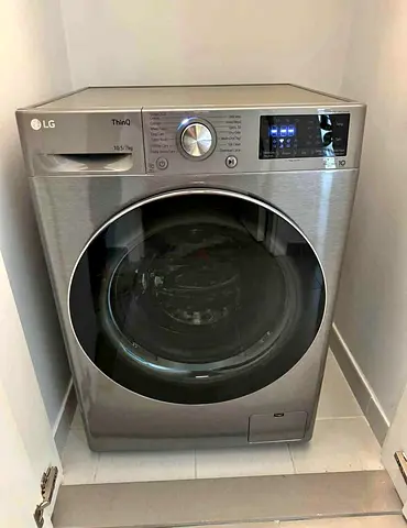 LG ThinQ front-load washer-dryer combo, most likely from the 10.5kg wash / 7kg dry
