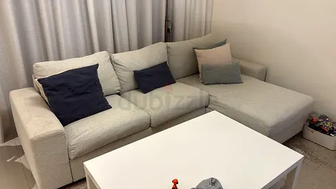 Living room sofa + carpet + coffee table