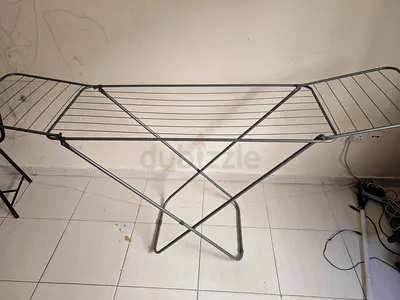 Foldable Metal Clothes Drying Rack - Lightweight, Good Condition