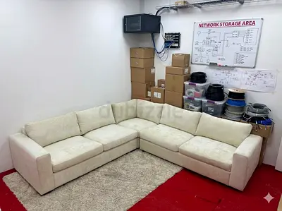 Top quality pottery barn beige color corner sofa for sale