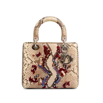Authentic Christian Dior Python Medium Lady Dior Bag