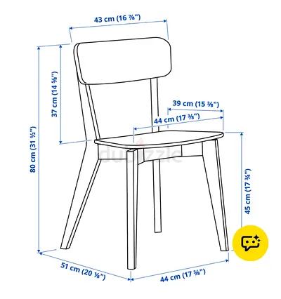 IKEA Lisabo Chairs ASH - set of 2