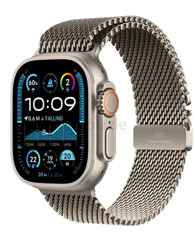 Apple Watch Ultra 2 GPS 49mm Smartwatch, Sports Watch with Natural Rugged Titanium Case