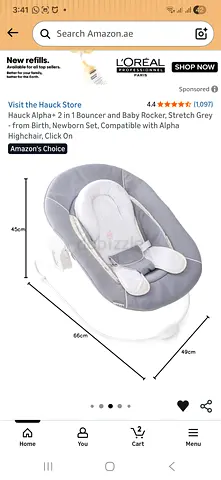 Brand new: 2 in 1 Bouncer and baby Rocker