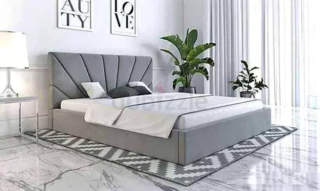 Primium king size fully customisable bedframe in soft Fabric storage can be installed