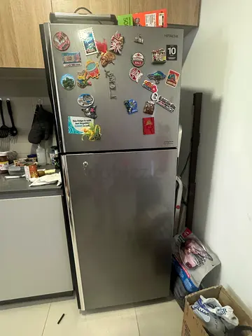 Silver Top-Freezer Refrigerator in Excellent Condition