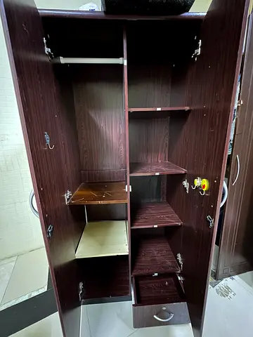 Dark Wood Wardrobe / Armoire - , Good Condition