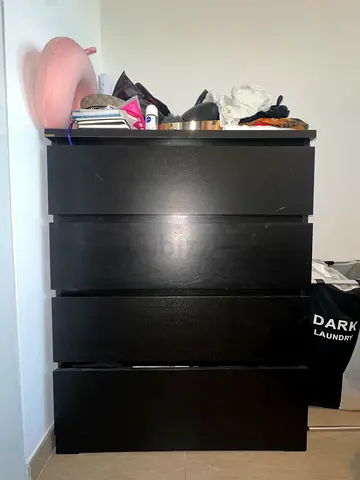 IKEA MALM 4-drawer Dresser - Black/Brown