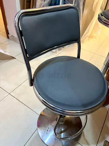 Chrome Retro Bar Stool with Backrest - Good Used Condition