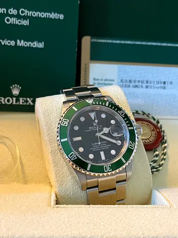 Rolex Submariner ref: 16610 Kermit 2008 full set full links.Cheapestcleanest online or offline